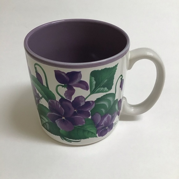 Flowers, Inc. Other - African Violets Coffee Mug Jane Bowen 1991 Flowers Japan Balloons Tea Vintage